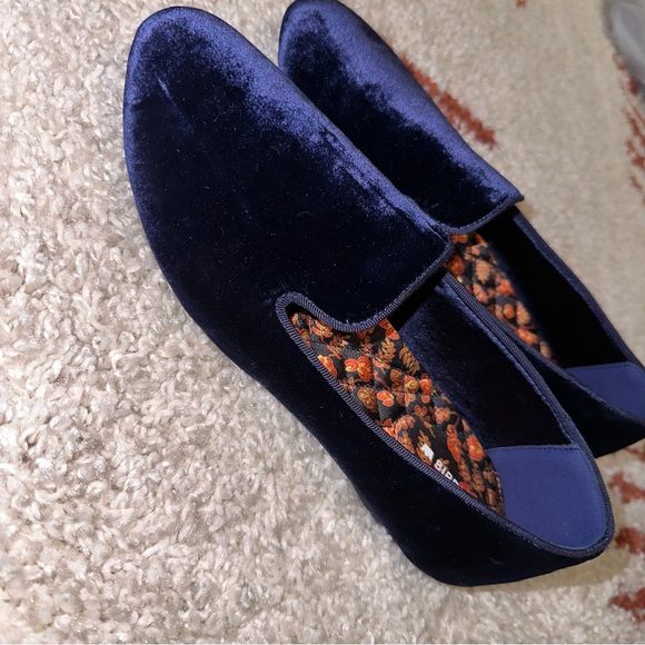 Birdies shoes Woman’s size 9.5 Navy Blue Velvet Starlings - Picture 13 of 13